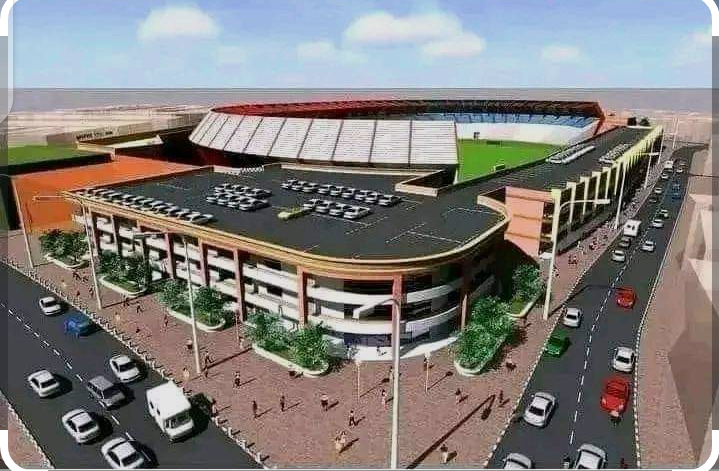 RDC : l'image montrant la maquette d'un futur stade de football